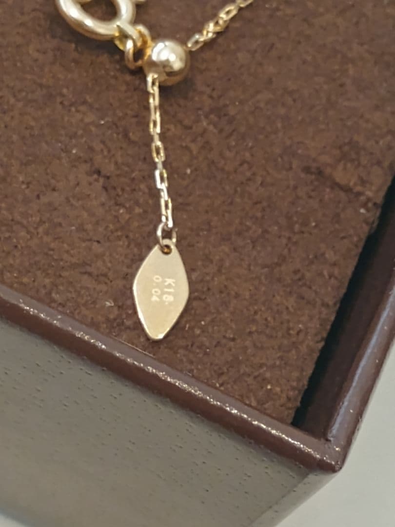 現行品　アガット　18金　マイクロセッティング　ブレスレット