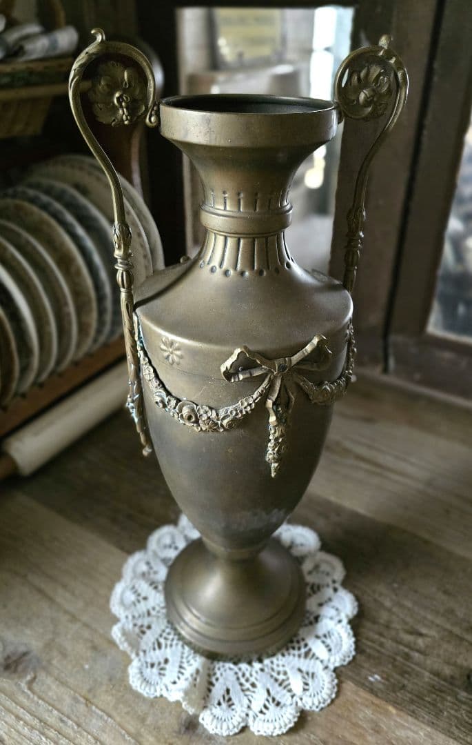 マリン　アンティーク　真鍮　フラワーベース