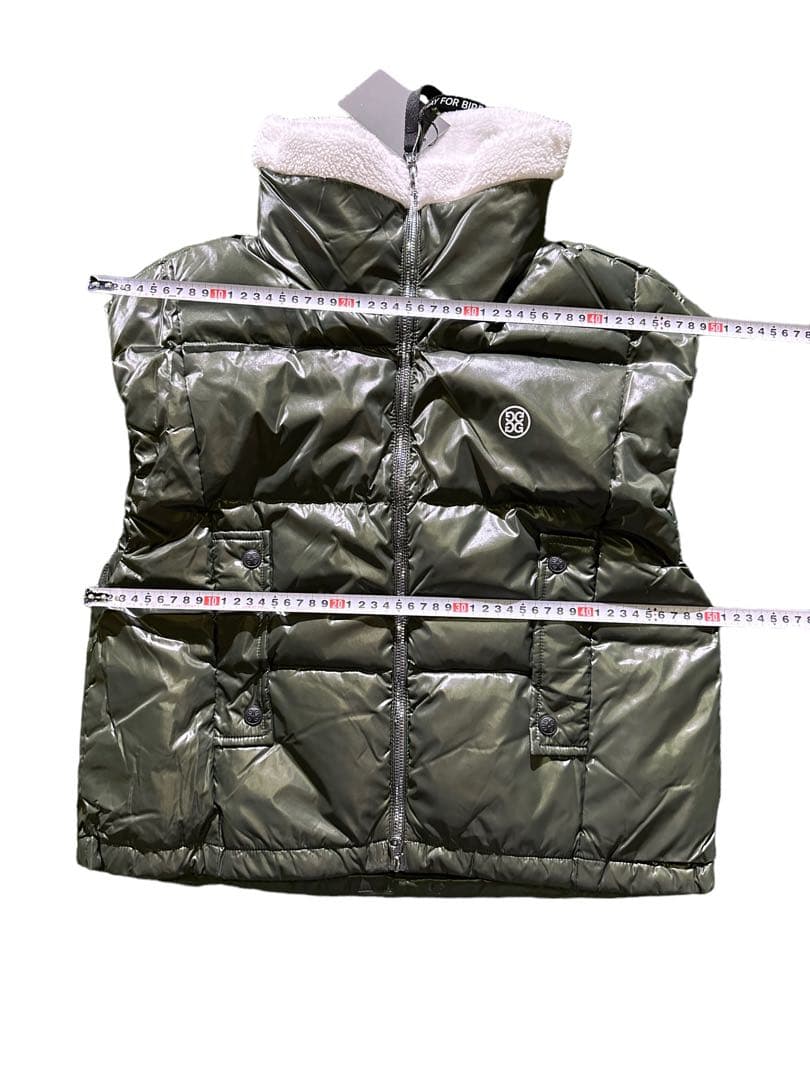 G/FORE韓国ジーフォアレディースダウンショートベストsizeLカーキー