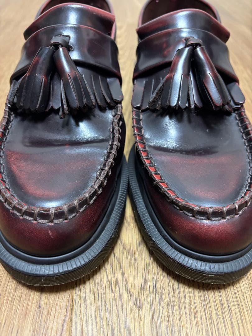 【極美品】ドクターマーチン エイドリアン ローファー チェリーレッド UK5