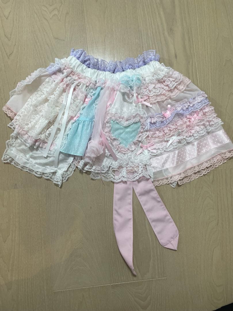 グニフニ♡ドットハートのペチスカート