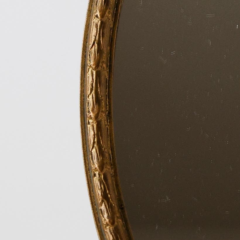 T【希少】フランスアンティークミラー 真鍮製ゴールド