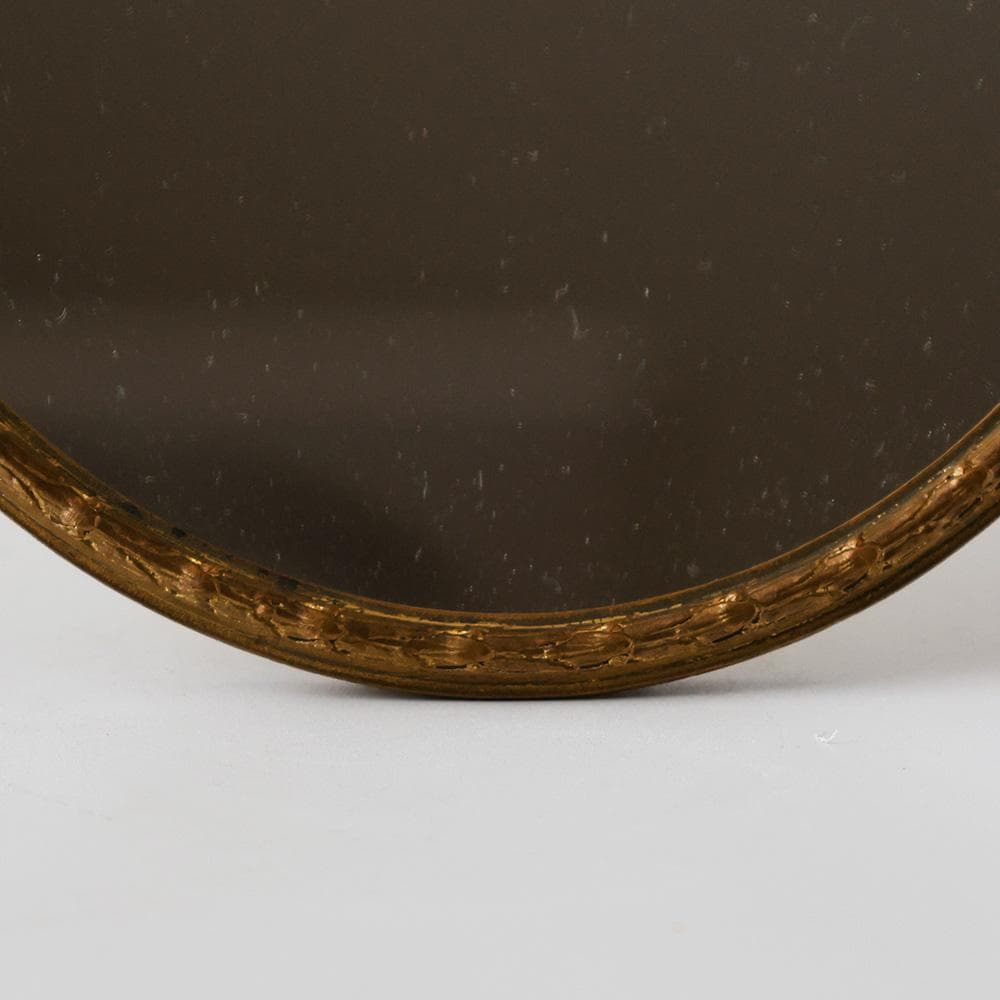 T【希少】フランスアンティークミラー 真鍮製ゴールド