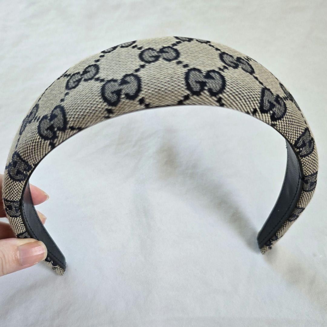 GUCCI カチューシャ GG キャンバス ヘアバンド ベージュ
