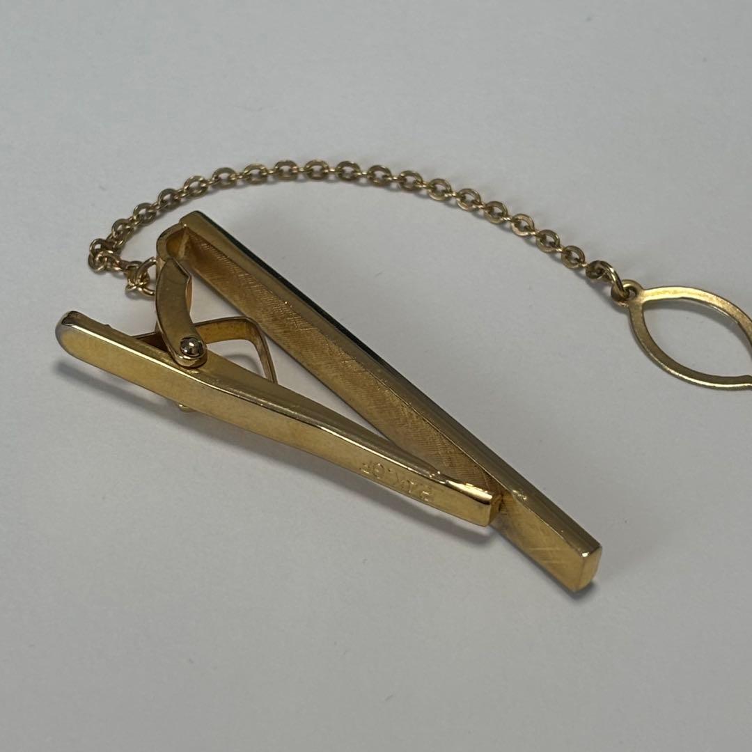 シャネル　24K GFネクタイピン チェーン付き