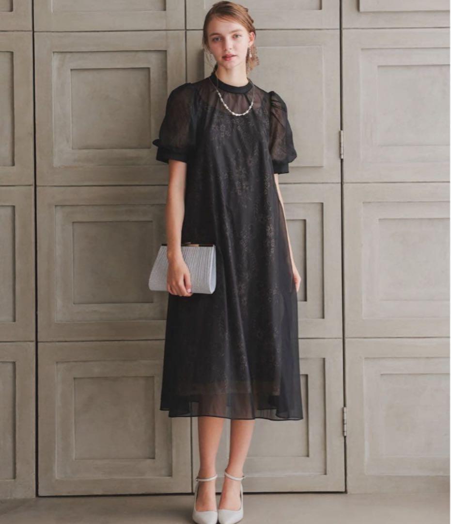 ドリードール　Aラインシアードレス　ブラック　M