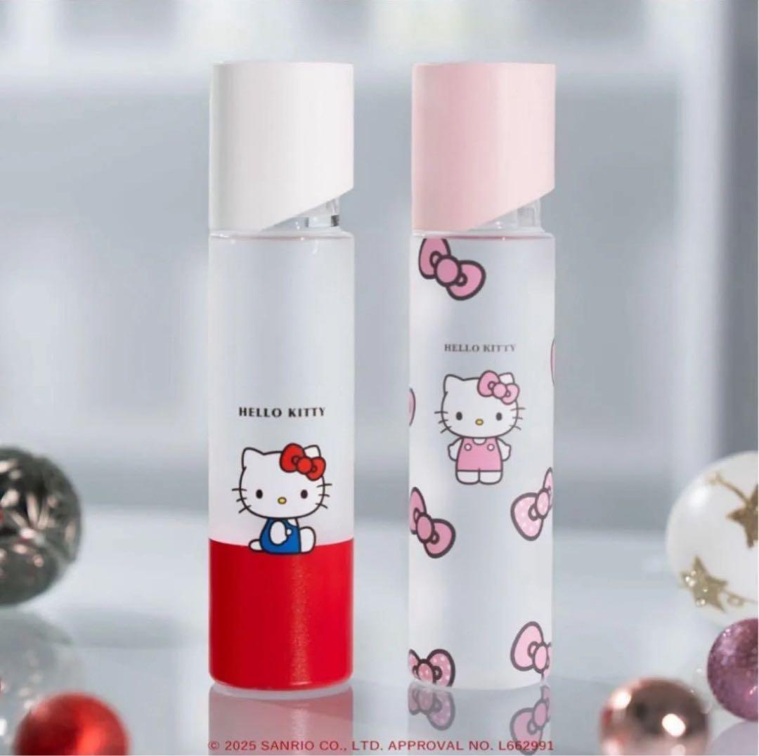 ORBISHelloKittyハローキティ化粧水 赤 ボトル　ピンクボトルセット