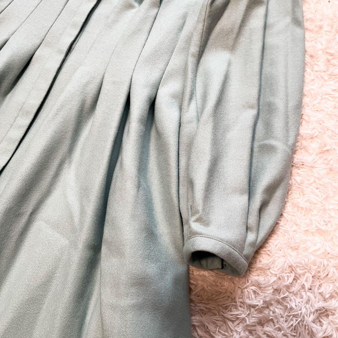 ANAYI ウールジョーゼットフロントタックワンピース 36