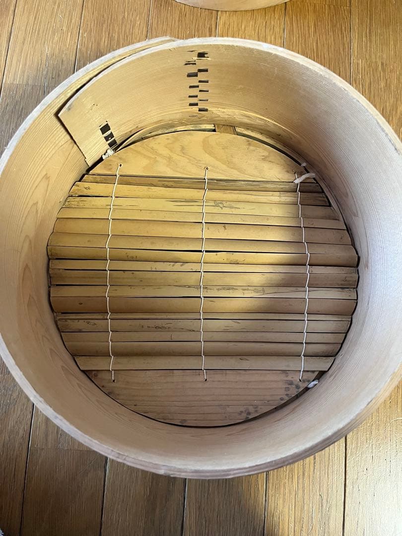 木製和せいろ　3段　古道具　古民具　大型　蓋なし　蒸し器　セイロ　30cm