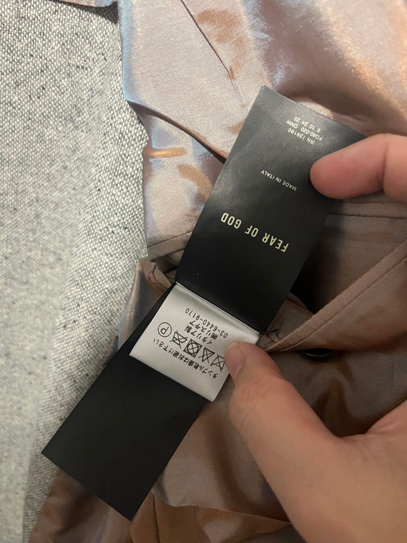 fear of god フィアオブゴッド　7th ノーカラージャケット