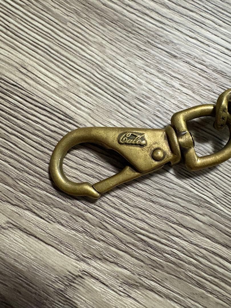 【美品】 CALEE ウォレットチェーン ゴールド 真鍮