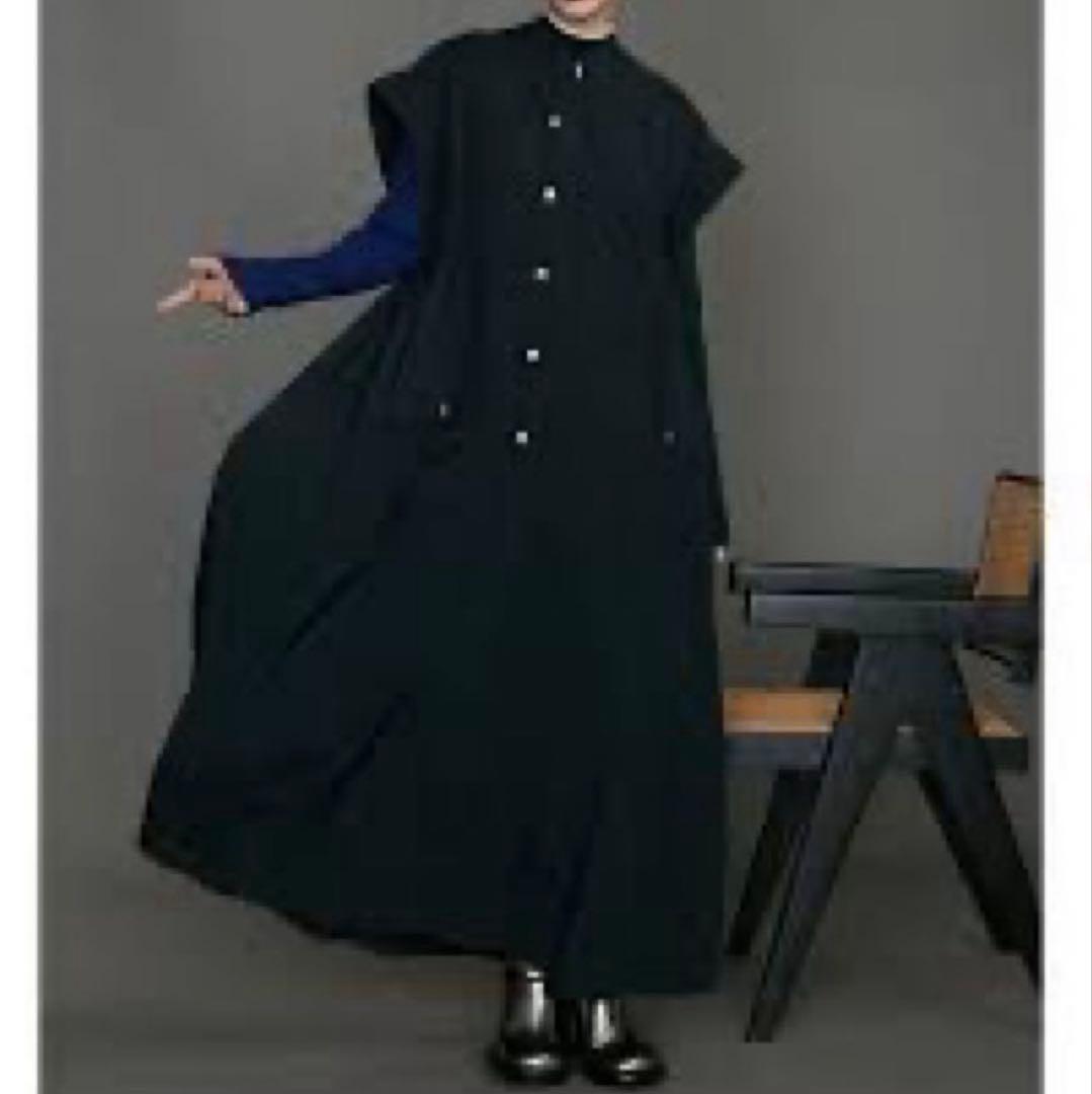 24SS✨現行　アンスリード　MA-1 ディテールワンピース　ブラック　洗える