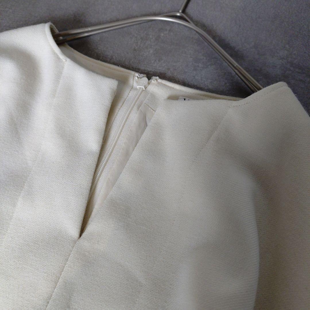 VERMEIL par iena　ツイルウエストシェイプ パフスリーブワンピース