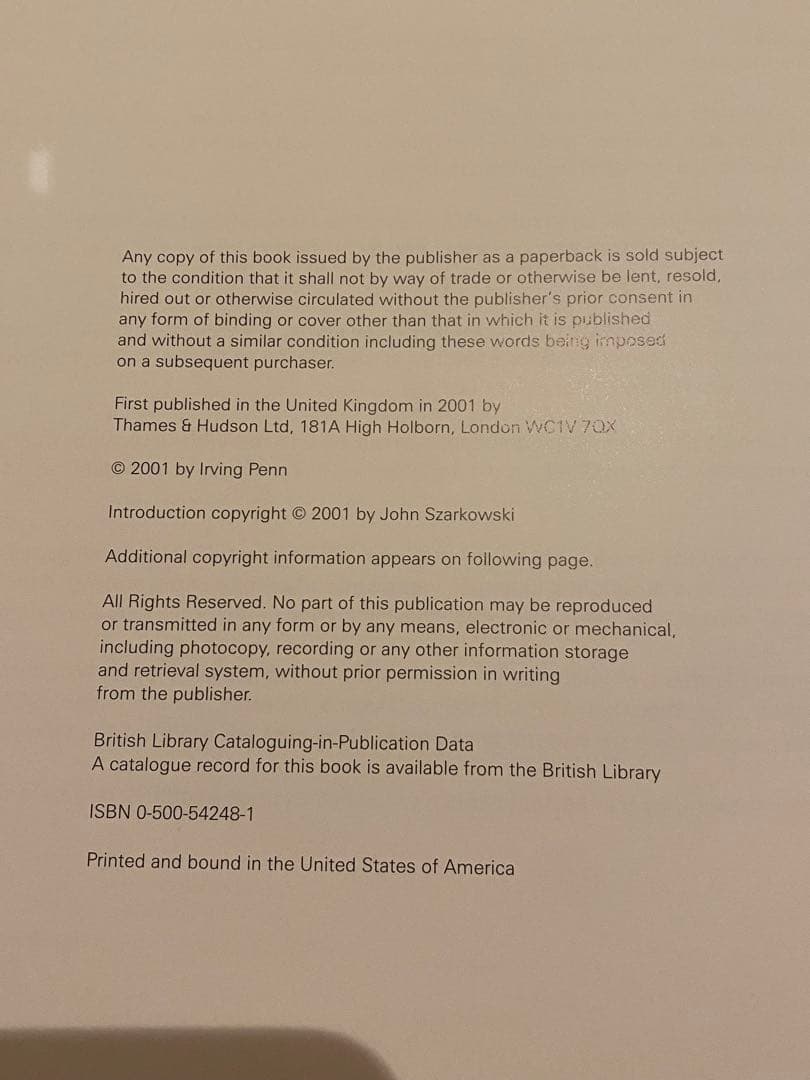 アート・デザイン・音楽 Irving Penn Still Life