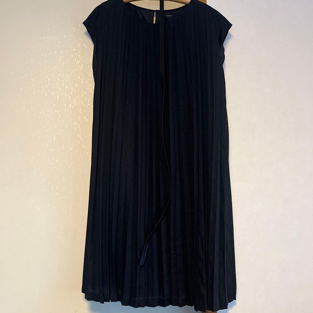 23区 プリーツ ノースリーブ ワンピース 44 美品