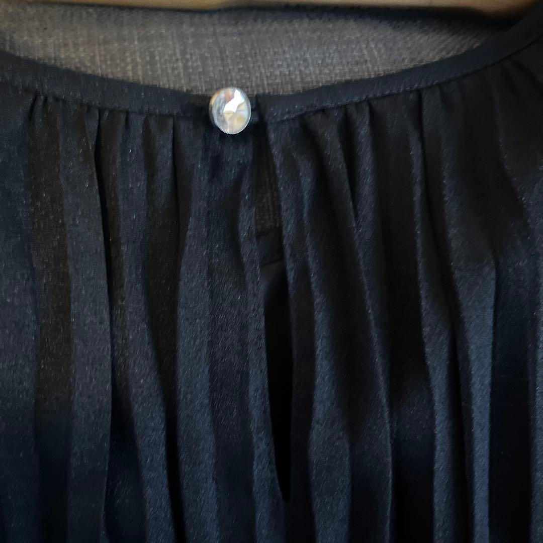 23区 プリーツ ノースリーブ ワンピース 44 美品