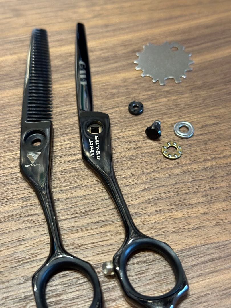 GAVY セニングシザー メガネハンドル 6インチ 25% 理容 美容 鋏