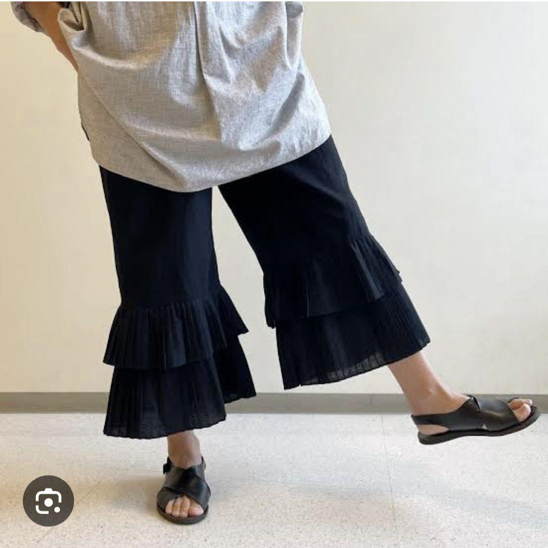 試着のみ 45R インドカディのプリーツフリルラッパーパンツ 45rpm