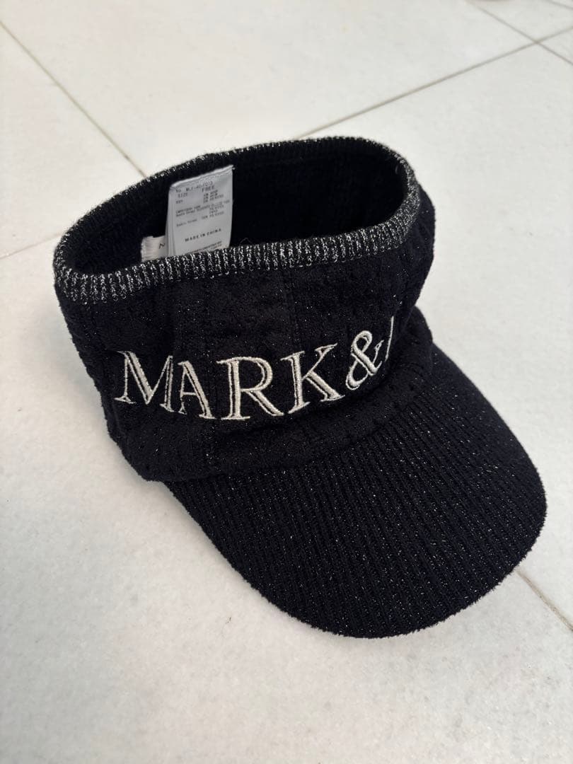 Runa様 & LONA 2024黒 ニットバイザー ストーン付き 超美品