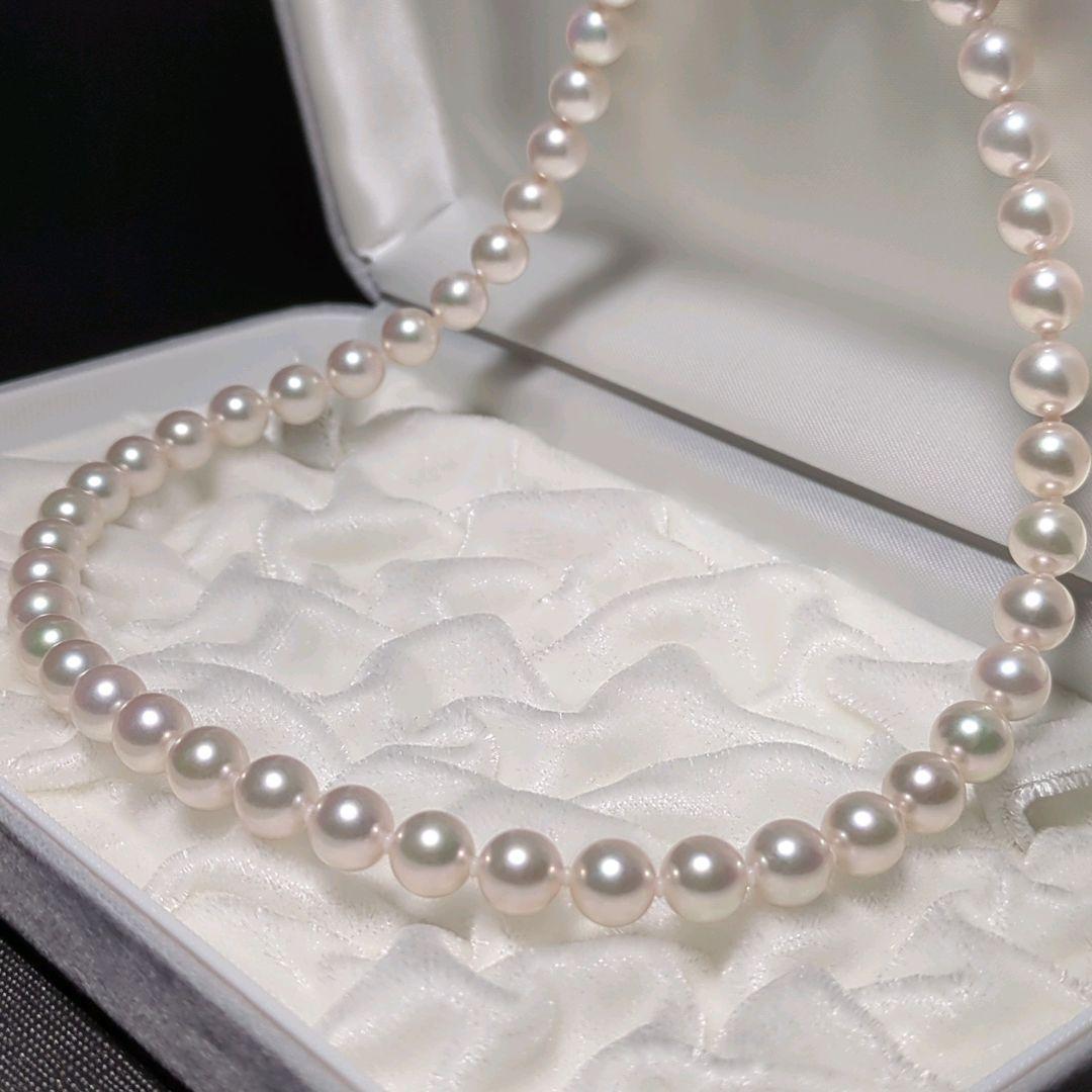 サナ【花珠】あこや真珠 ネックレス 約7.5-8.0mm 453