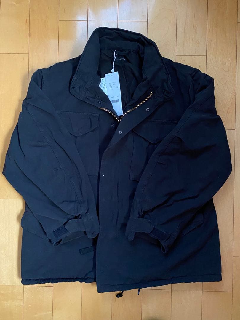 COMOLI、25AW、製品染M65ジャケット 、サイズ2、ブラック