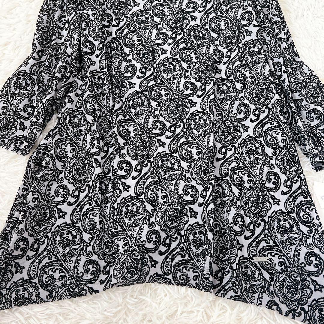 新品 BALMAIN×Leilian ペイズリー柄 長袖 カットソー 13号