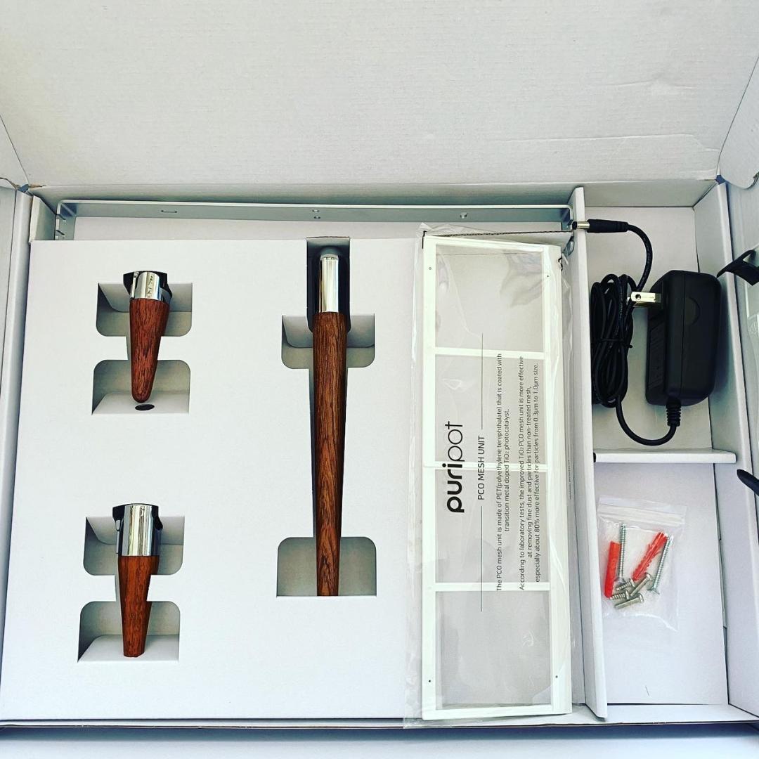 Puripot F1+  大パワー空気清浄機 ( 除菌脱臭機)～壁掛け可能