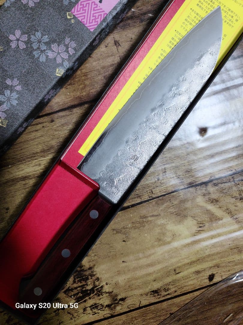 三徳　包丁　梨地　銀三鋼