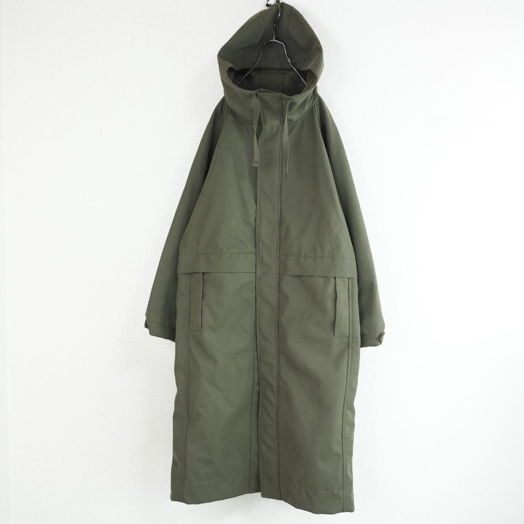 A2890★美品★ スピックアンドスパン*ボンディングフーデッドコート*L