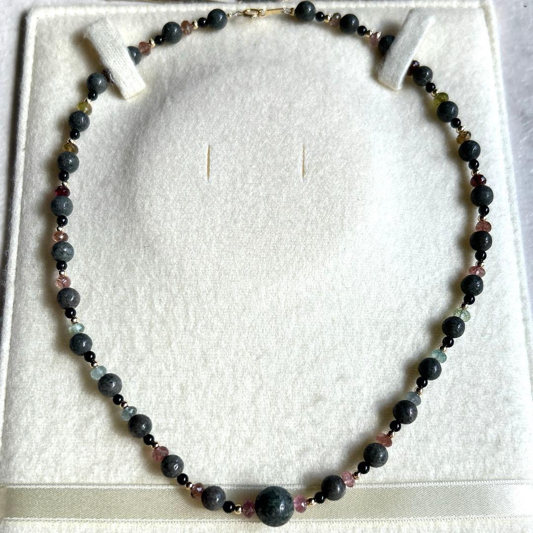 【新品未使用】k18 750 ゲルマニウム トルマリン ネックレス