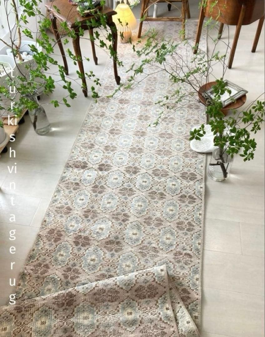 ロング/モロッカンタイル　トルコヴィンテージラグ