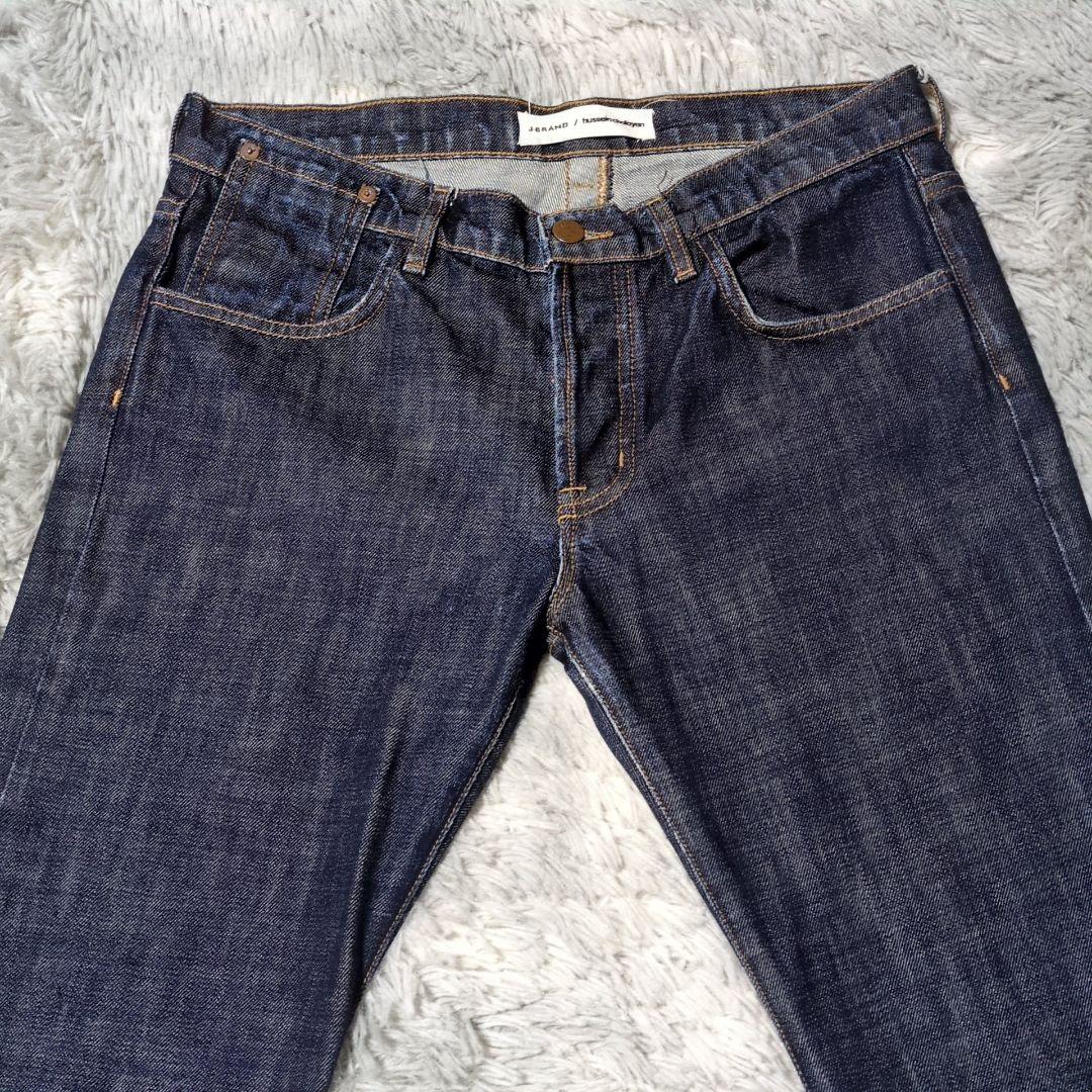 【フセインチャラヤン】USA製☆ストレートデニム☆濃紺