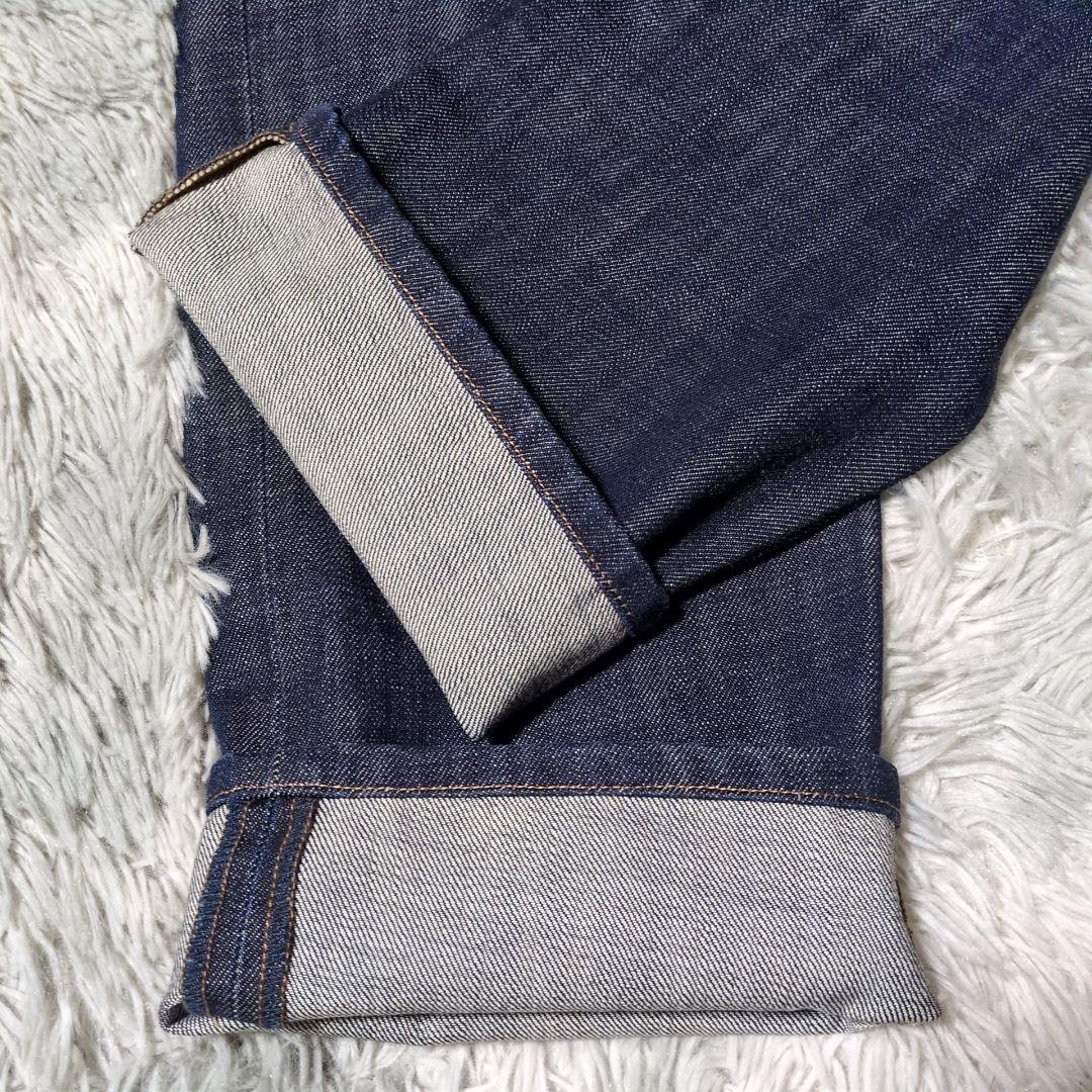 【フセインチャラヤン】USA製☆ストレートデニム☆濃紺