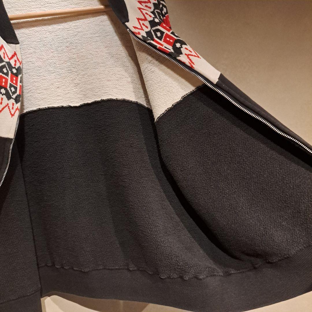 50s 60s 大きめサイズ　フルジップ　雪柄　ヴィンテージスウェット