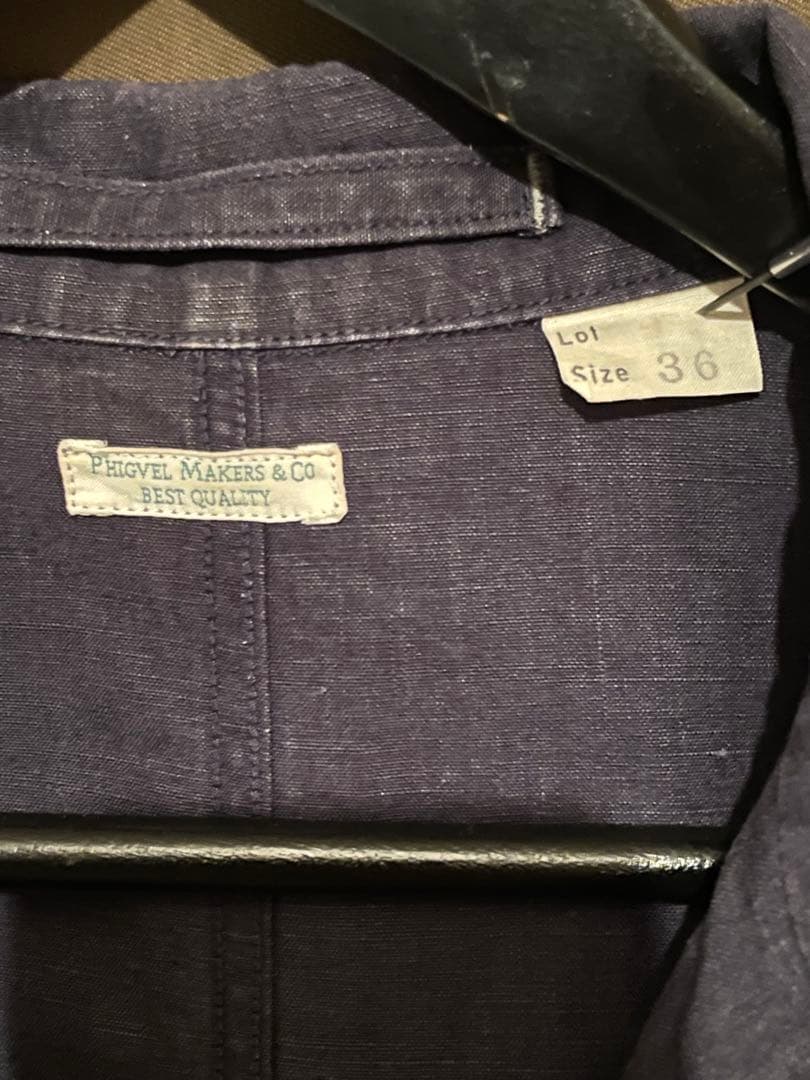 リネン100% phigvel ショップコート