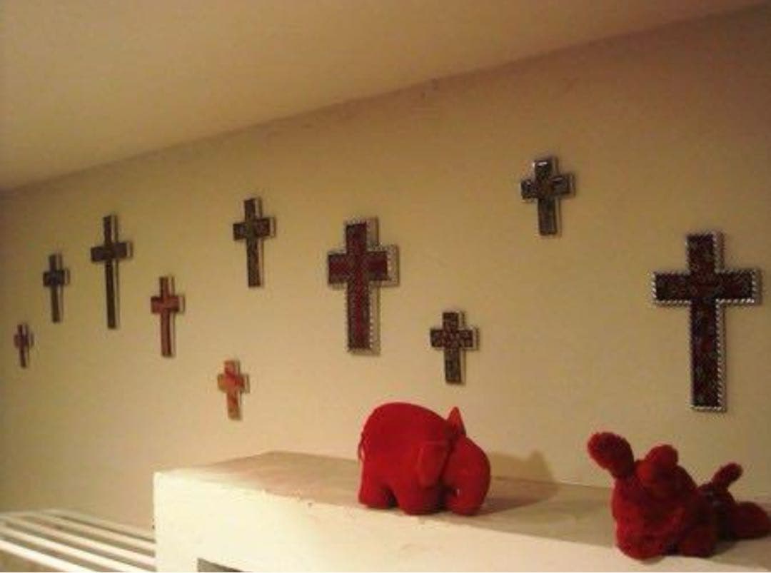 アンダーカバー　UNDERCOVER　ドライフラワー　クロス 壁掛け