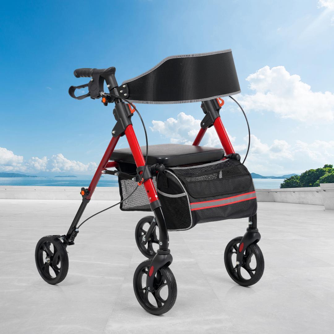 歩行器 歩行車 シルバーカー 軽量設計 室外用 6段階高さ調整 折りたたみ可能