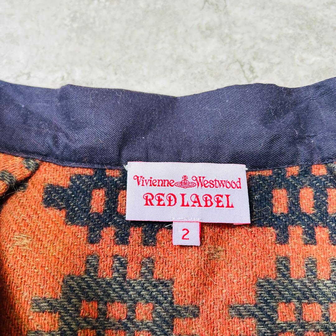 ヴィヴィアンウエストウッド　レッドレーベル　変形スカート　モチーフ　総柄　リボン