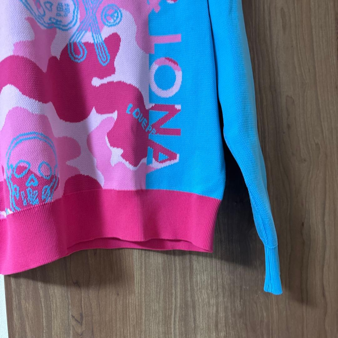 専用　MARK & LONA ニット 迷彩 カモフラ ピンク 36 日本製