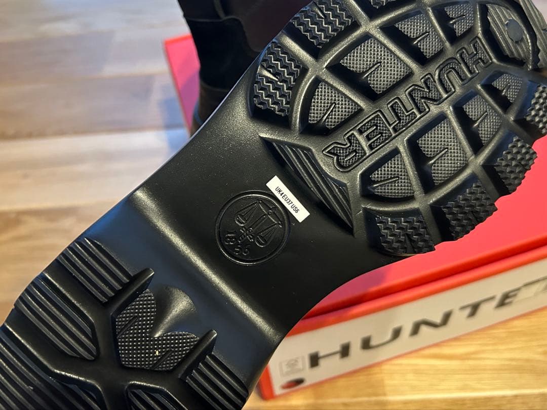 新品未使用★HUNTER エクスプローラーアンクル ジップフラットフォームブーツ