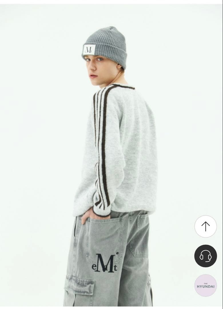 トップス MUCENT HERNE TRACK LINE LOOSE-FIT KNIT