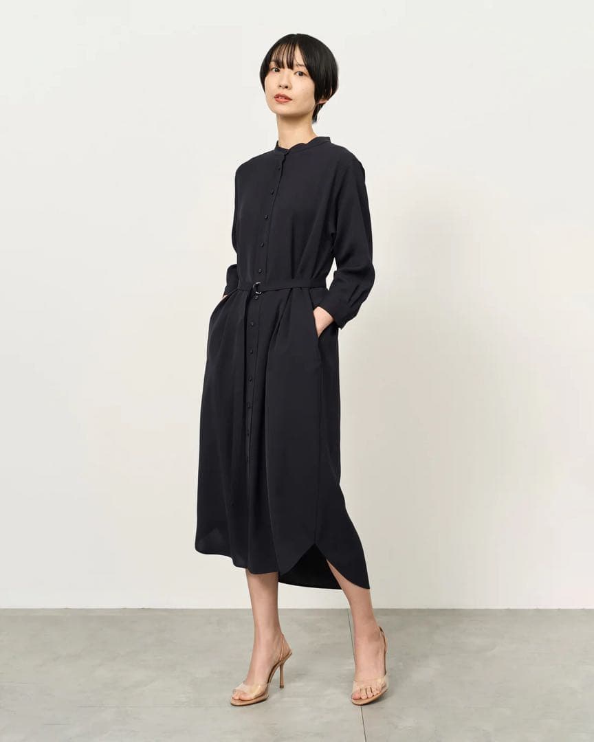 2月3日まで限定9500円【完売品】ソージュ　バントカラーシャツワンピース