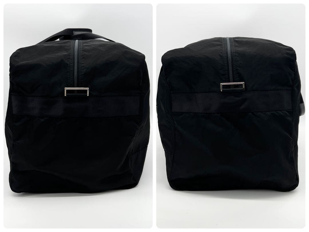 付属品完備 プラダ 2WAY ボストンバッグ 三角ロゴ 南京錠 鍵 ブラック 黒