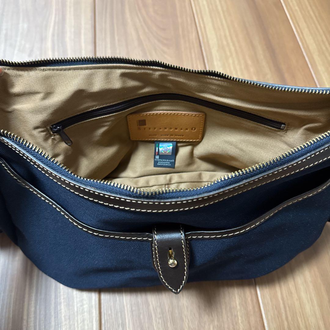 STEFANOMANO ネイビー ショルダーバッグ
