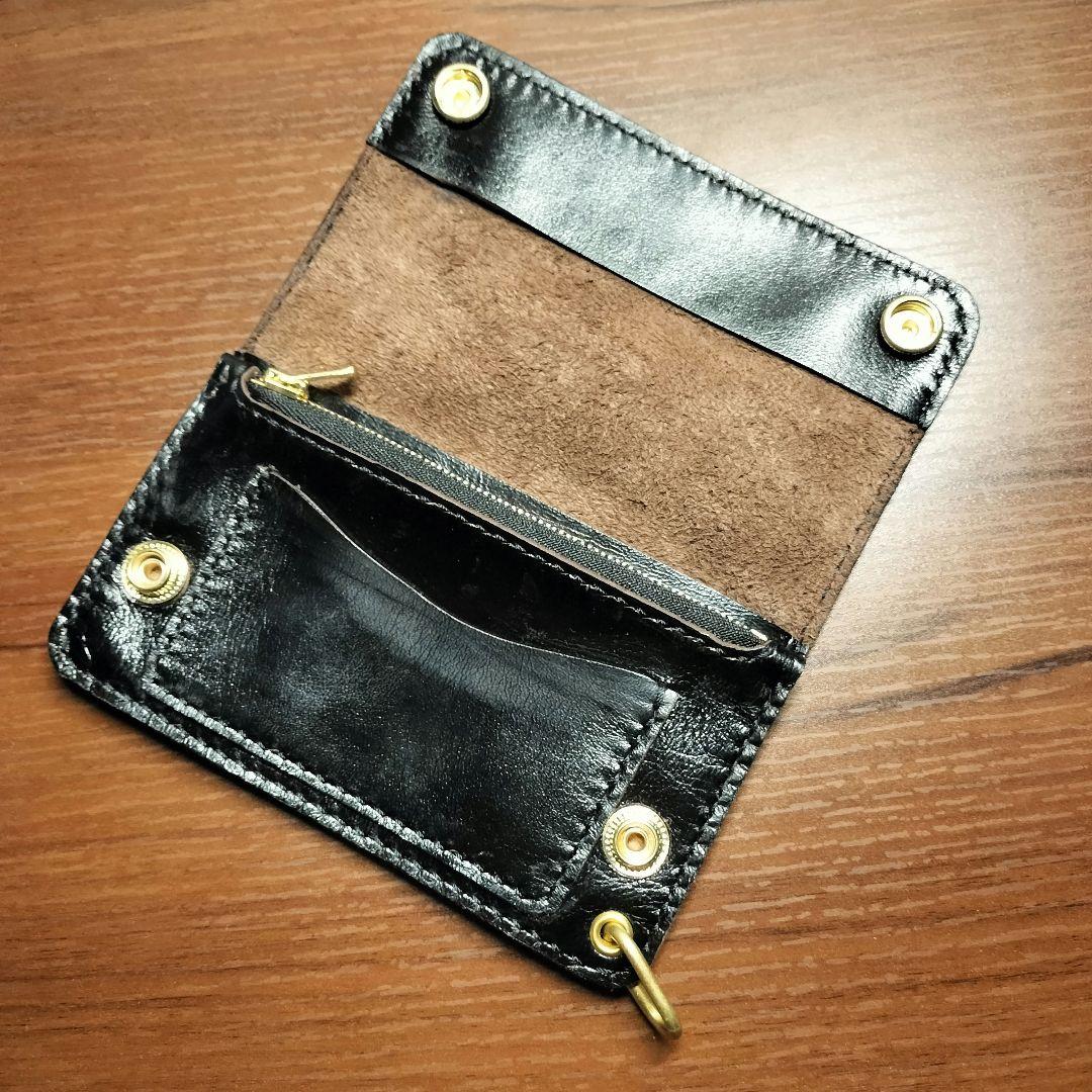 茶芯　馬革　ホースレザー　トラッカーウォレット