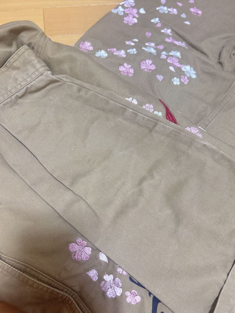 流儀　花鳥風月　XL オーバーオール　つなぎ　和柄　刺繍　希少