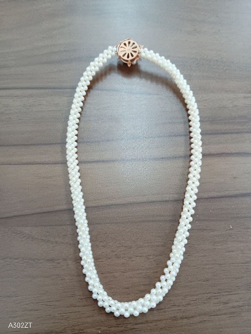 美品　パールネックレス K14 アクセサリー　小物　レディース　ゴールド