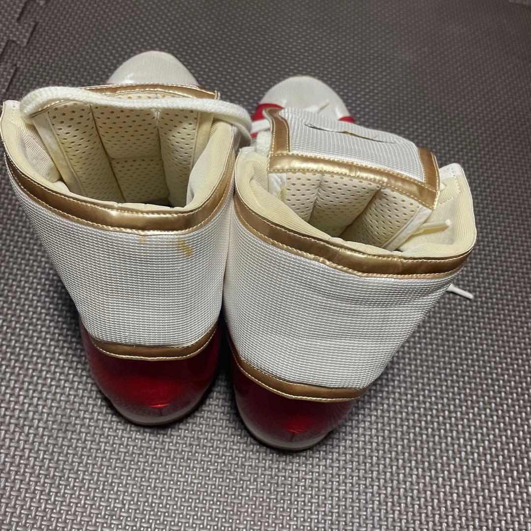 ミズノ ボクシングシューズ 27.5cm 折り返し カラーオーダー 赤 金