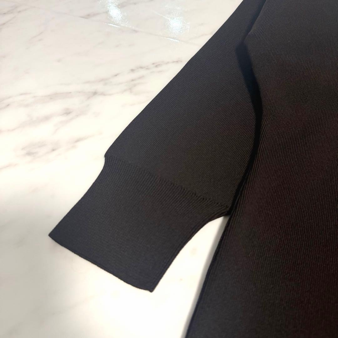 【未使用】2025✨️ノーブル ポロシャツ ニット ワンピース 美ライン ブラウン