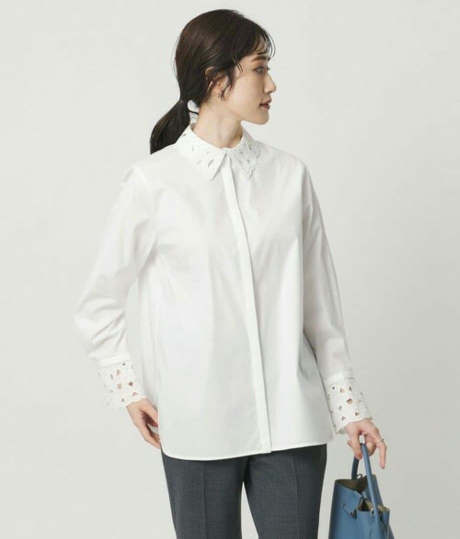 UNITED ARROWS　エンブロイダリーシャツ